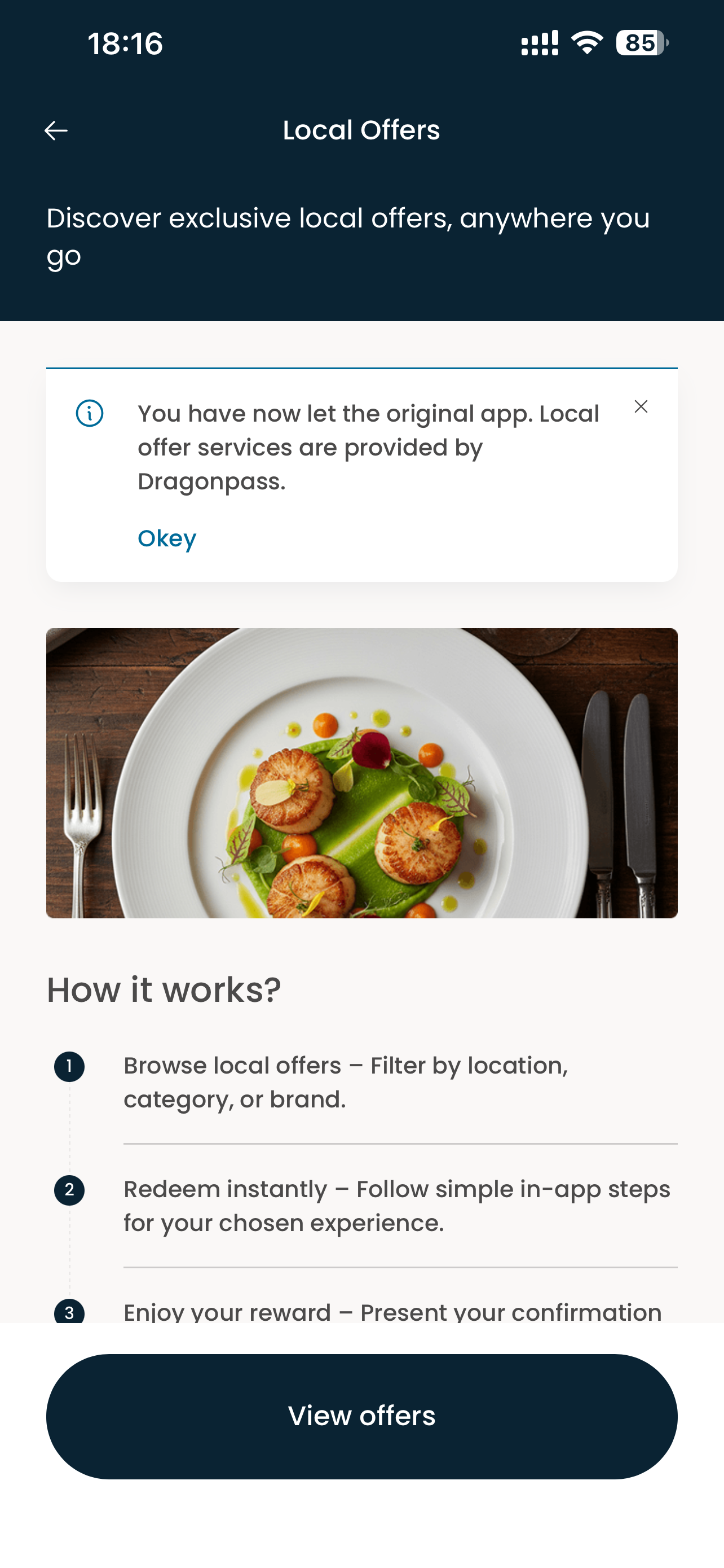 Local Offer flow step 1